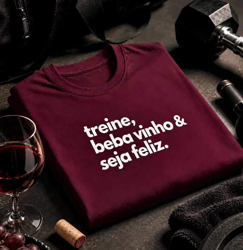 Treine, beba vinho & seja feliz
