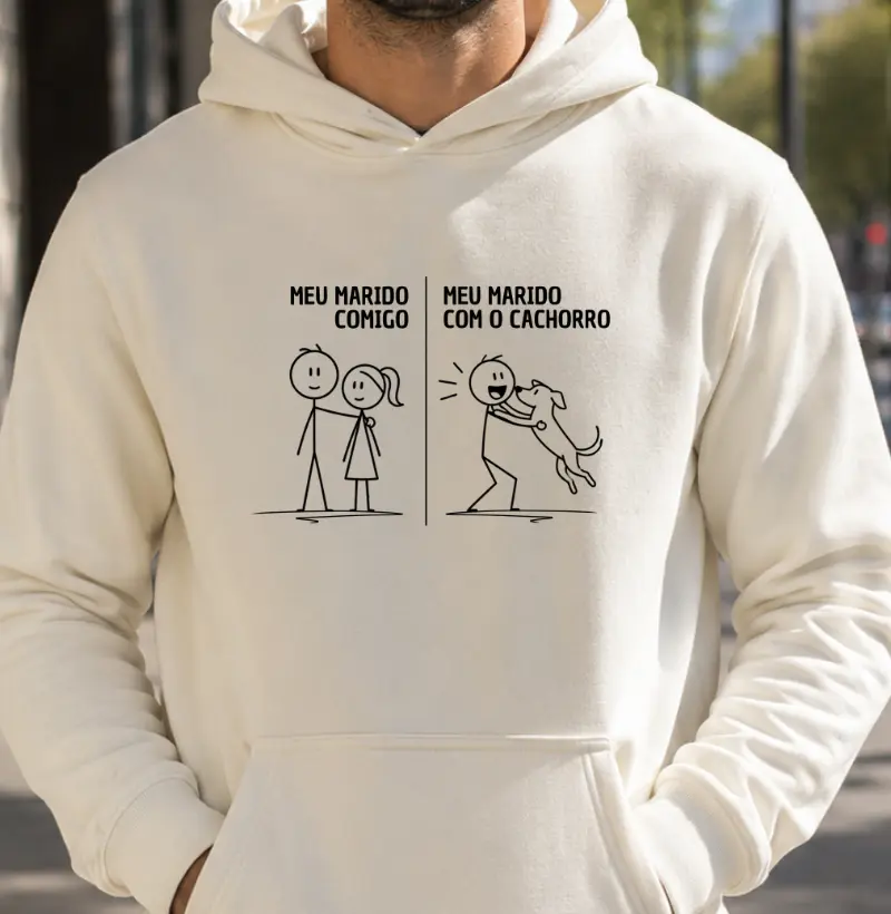 Meu marido comigo. Meu marido com o cachorro