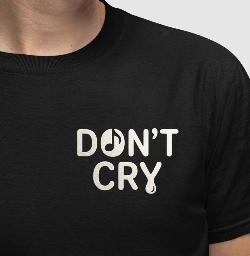 Estampa "Don't Cry" versão escura