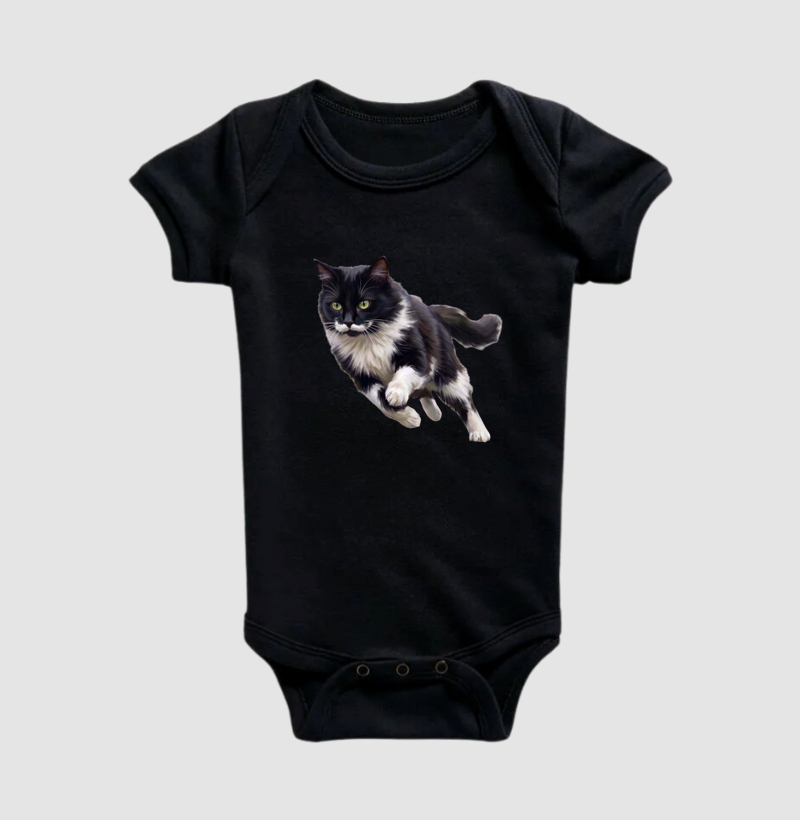 Gatinho Minimalista - Body Infantil