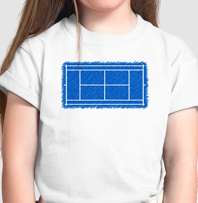 Quadra Azul Rabiscada - Camiseta Infantil