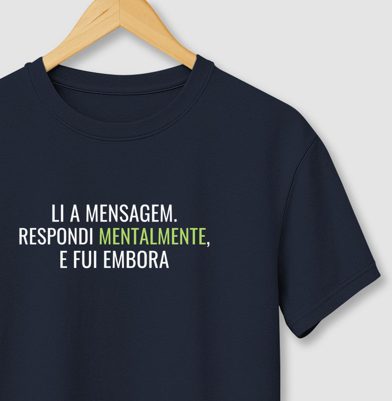Li a mensagem. Respondi mentalmente
