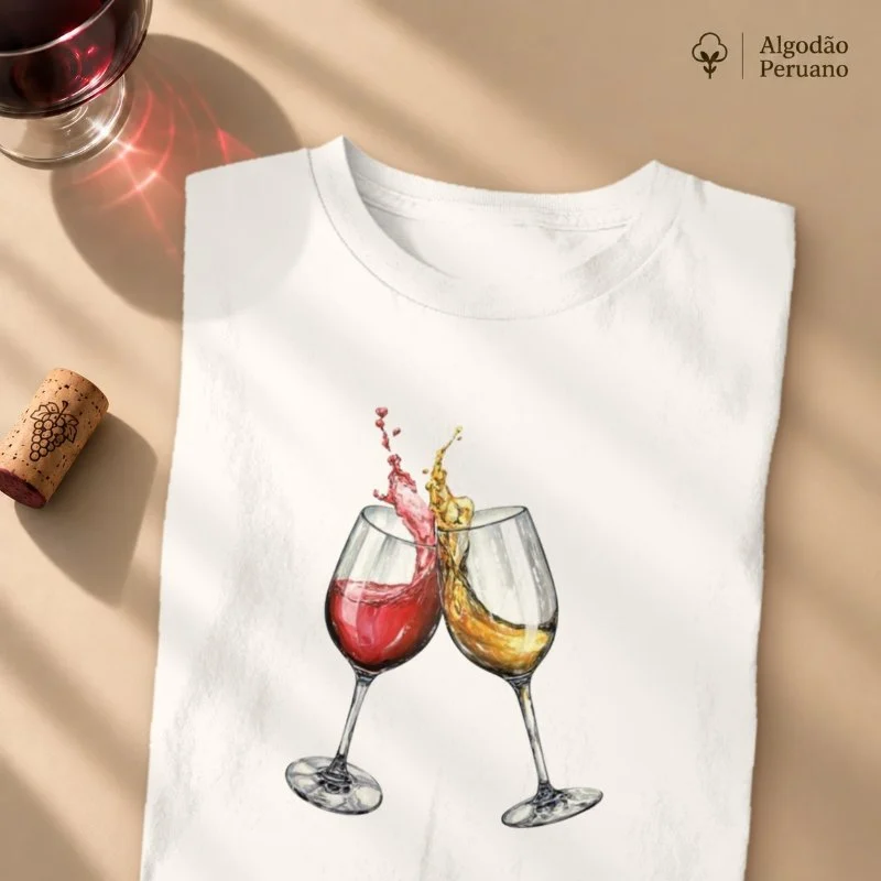 Camiseta Branco ou Tinto