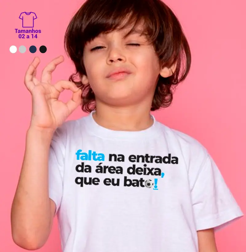 Camiseta Falta eu Bato - Kids