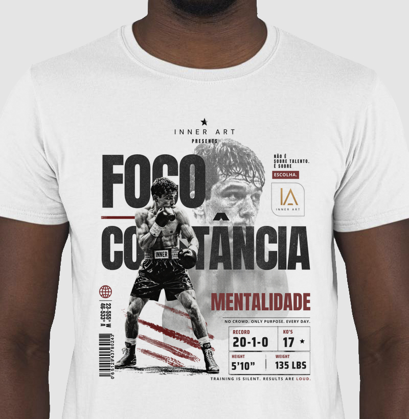 Camiseta masculina Foco & Constância