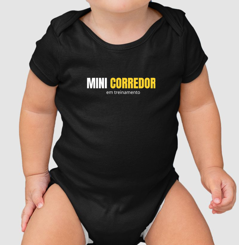 Mini corredor em treinamento