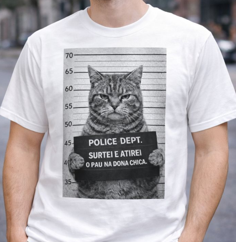 Gato preso surtado
