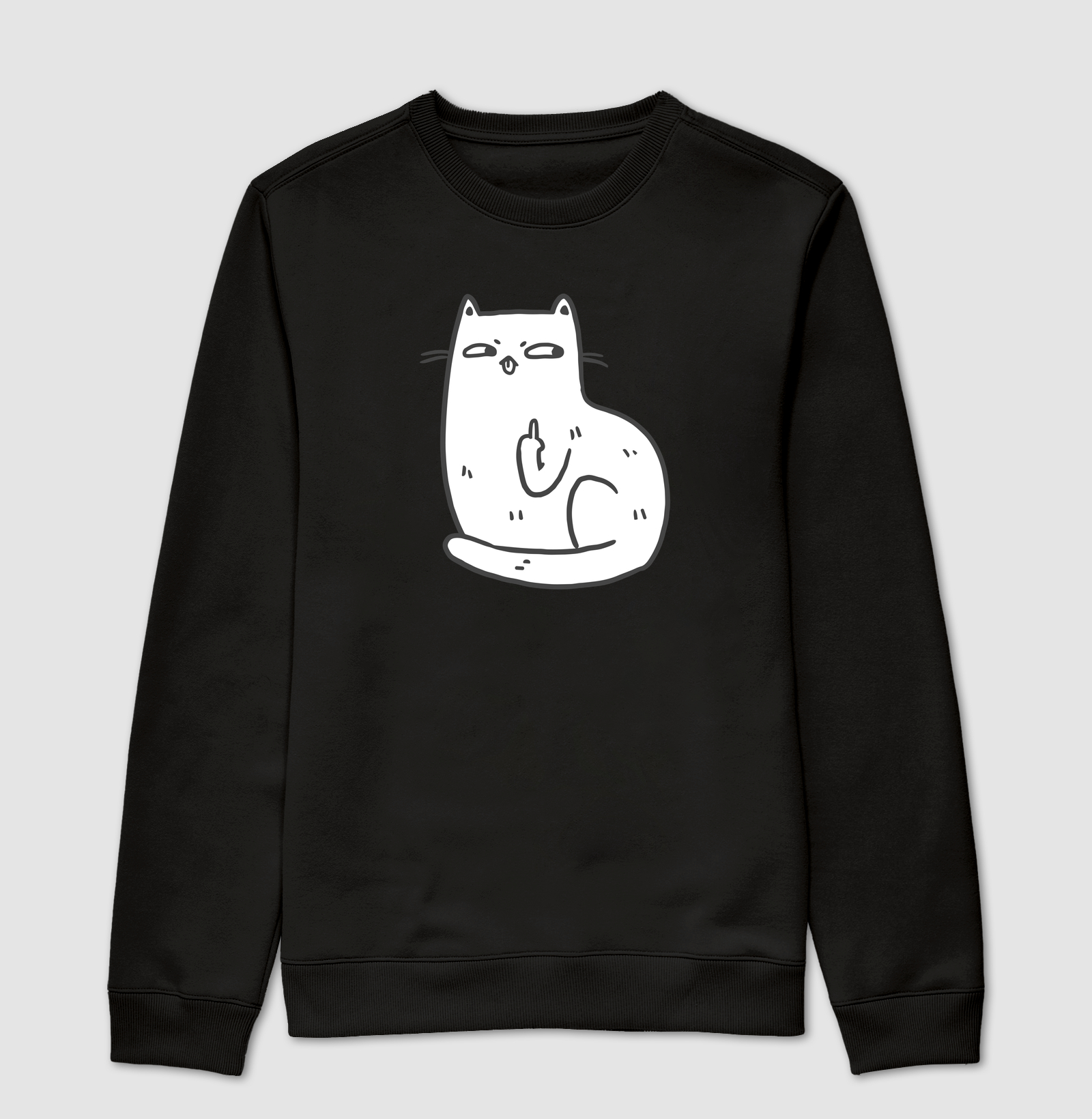 Middle Finger Cat - Suéter Moletom