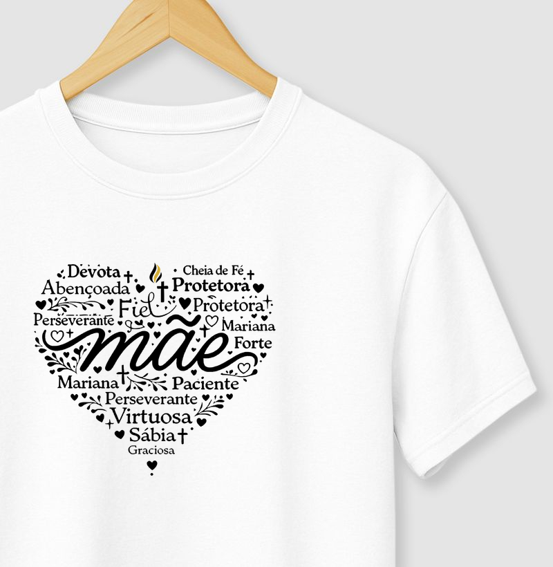 Camiseta Mãe Coração de Virtudes 