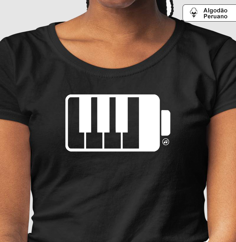 Bateria em Notas - Camiseta Algodão Peruano