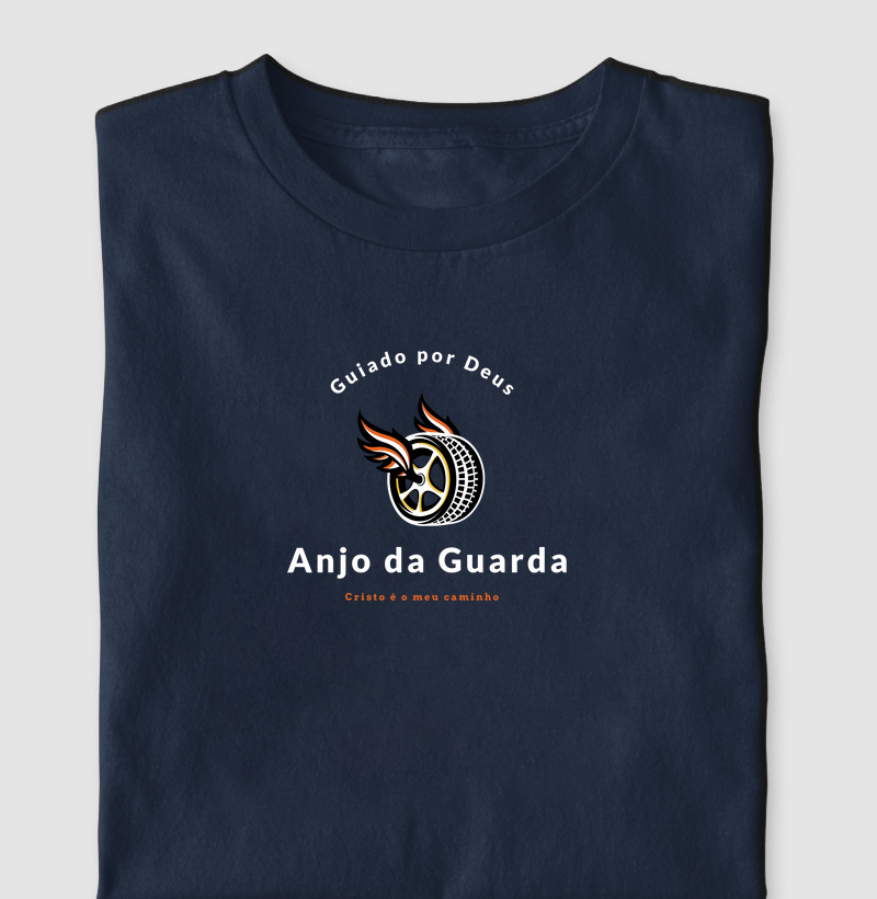 Camiseta Religiosa Anjo da Guarda Guiado por Deus | Milagree