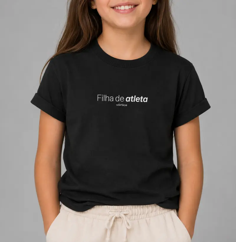 T-shirt infantil - Filha de atleta