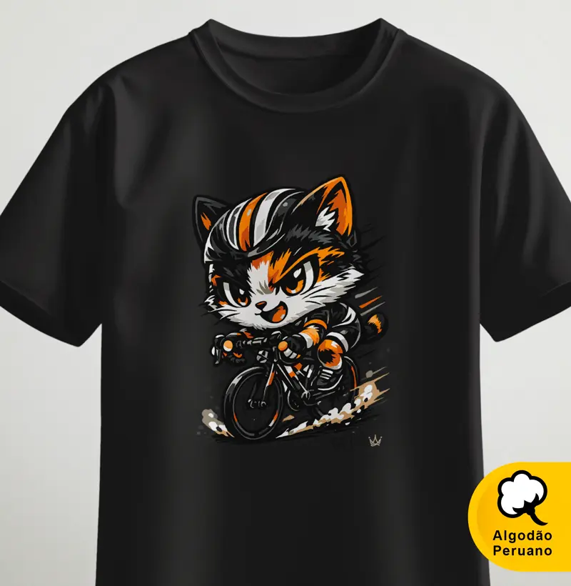 Gato radical pedalando