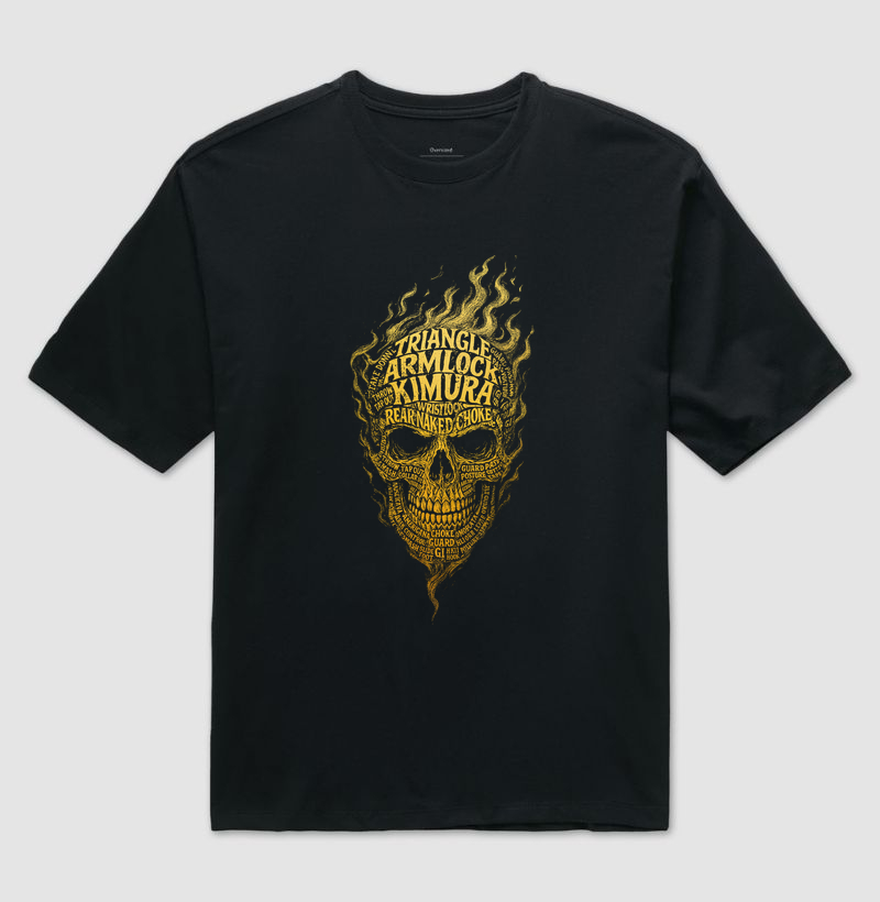 Bjj Skull - Start - Camiseta Oversized
