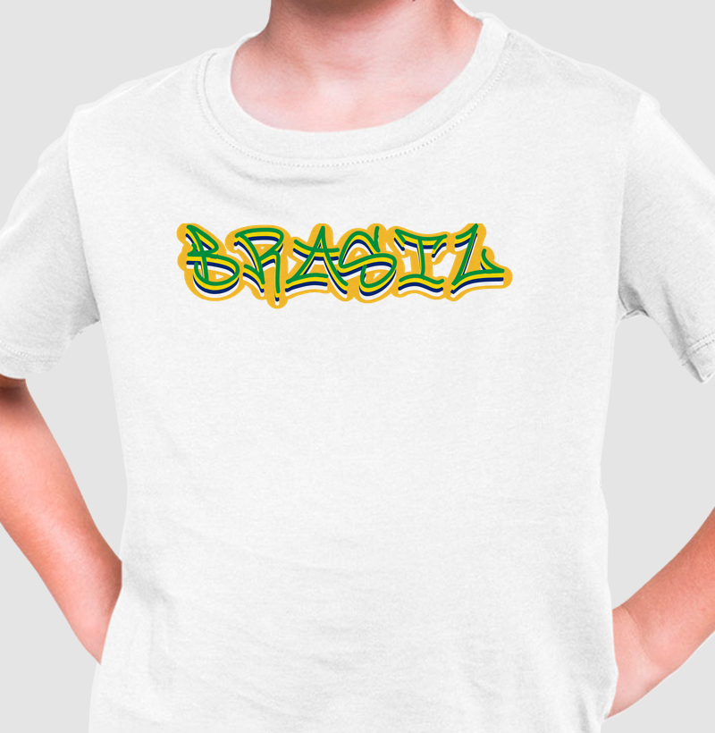 Camiseta Infantil Brasil Grafite