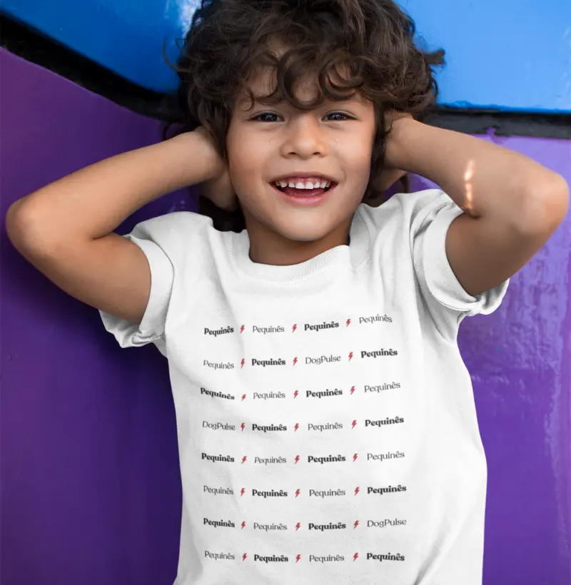 Camiseta Infantil Dog Pulse Collection Ray of Light - Pequinês