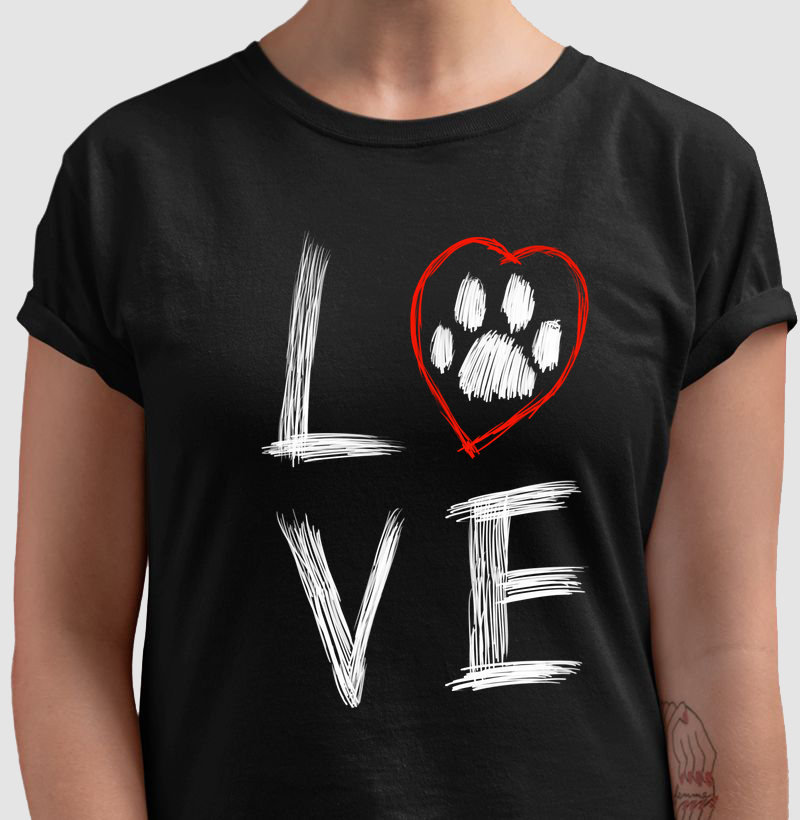 Camiseta Eu Amo os Animais