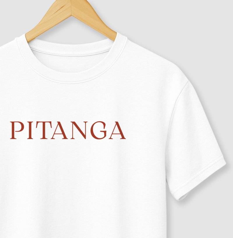 Camiseta Unissex em Algodão Estampa "PITANGA" – Versatilidade & Sofisticação Minimalista