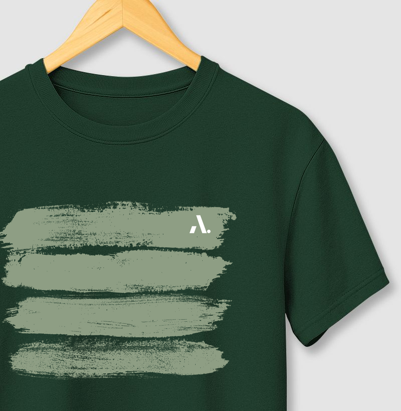 Camiseta Masculina Pinceladas Verde