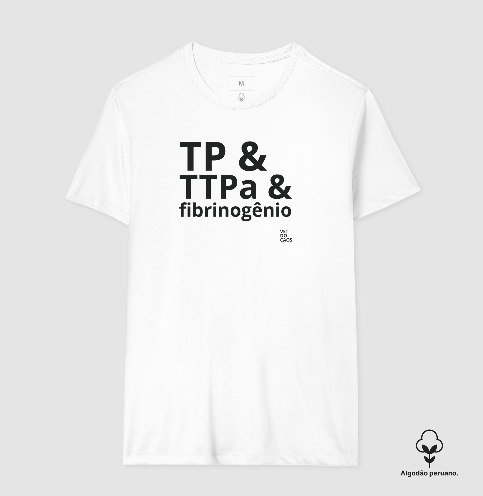 TP & TTPa & fibrinogênio - Camiseta Algodão Peruano