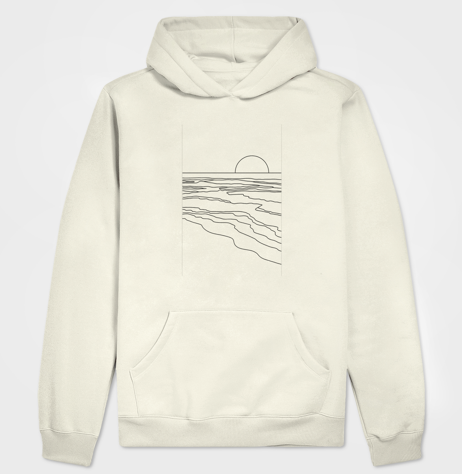 Elegant Ocean Wave Hoodie Moletom