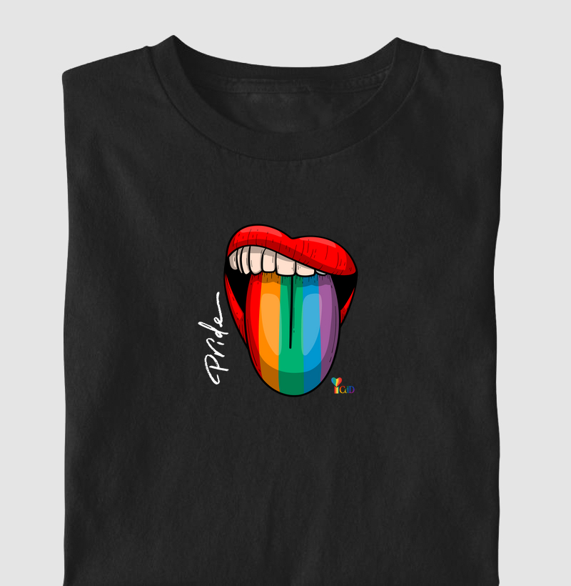 Boca com Língua de Arco-Íris