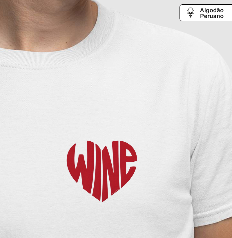 Coração WINE - Vermelho -> bolso