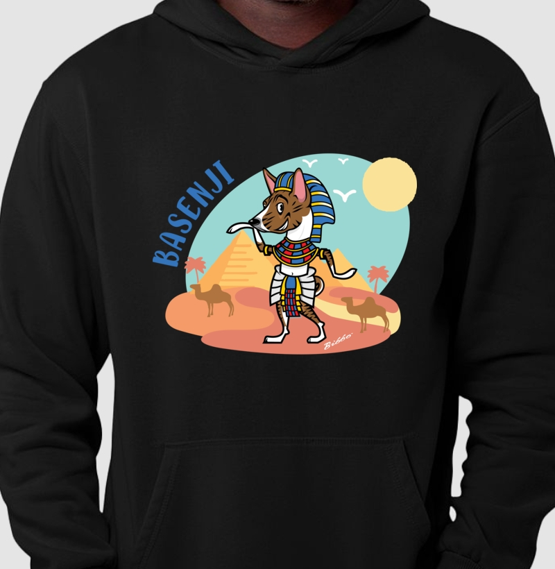 Hoodie Moletom Basenji Faraó Tigrado