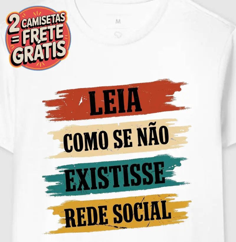 Camiseta Leia Como Se Não Existisse Rede Social