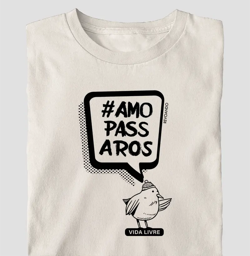 Aves em Texto - Bird de toca - Oversized