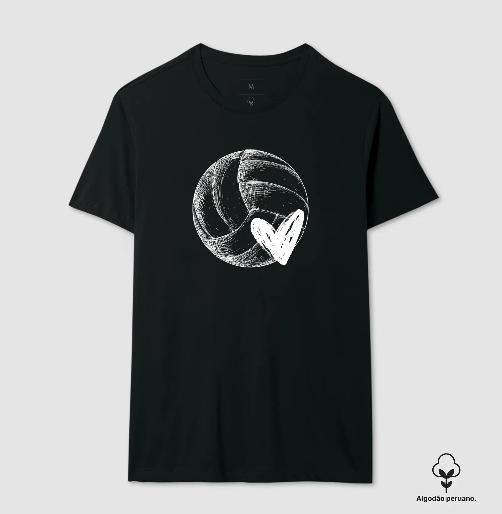 Camiseta Premium Voleibol Amor Desenhado