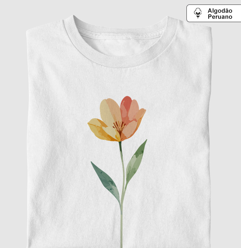 Tulipa Amarela - Algodão Peruano