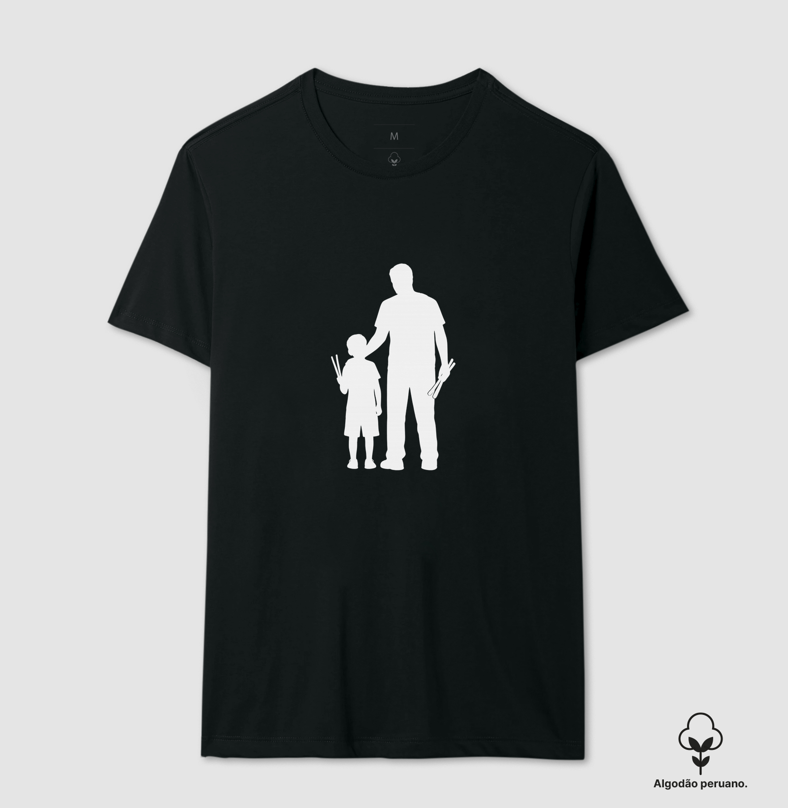 PAI E FILHO SILHUETA BATERIA