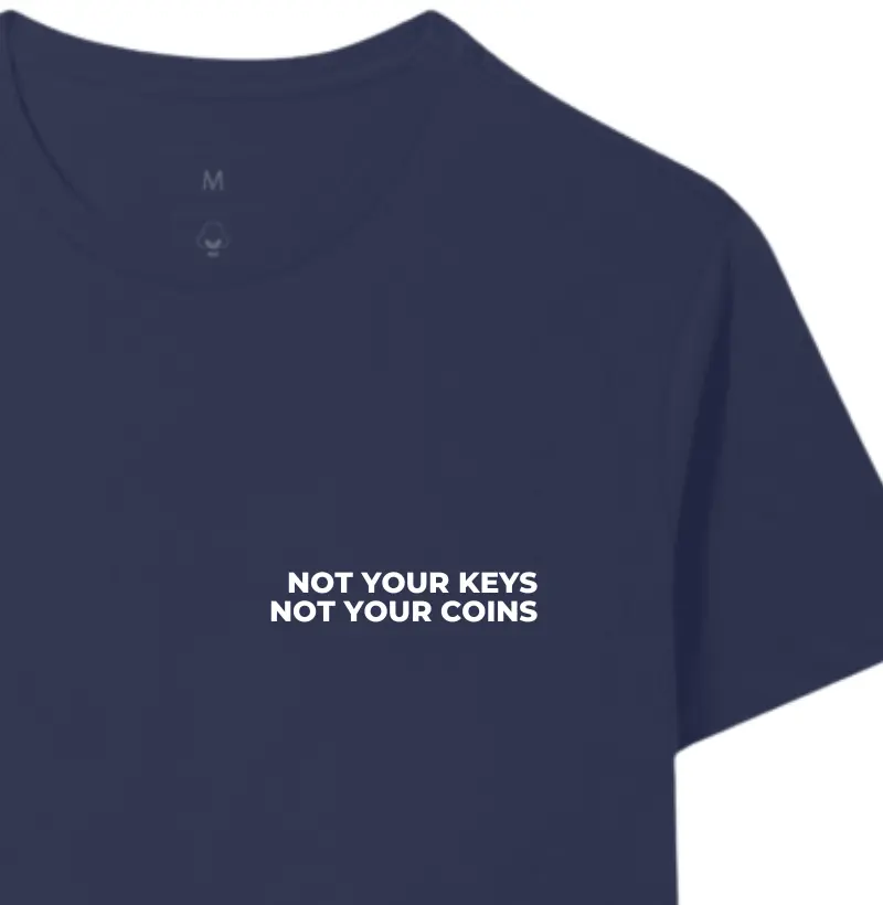 Camiseta Not Your Keys Not Your Coins - 21Million