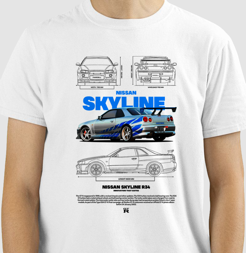 Camiseta Skyline Fast and Furious