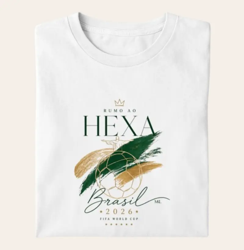 Camiseta Algodão Premium - Destino Hexa