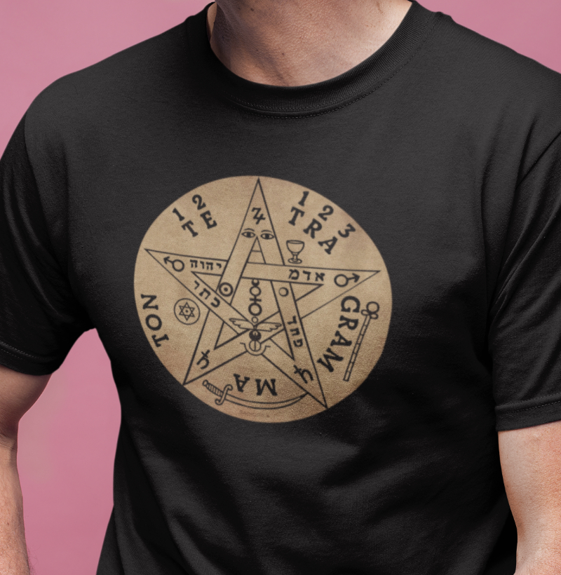 Camiseta Tetragramaton – Proteção e Elevação – Estampa Radiônica Unissex