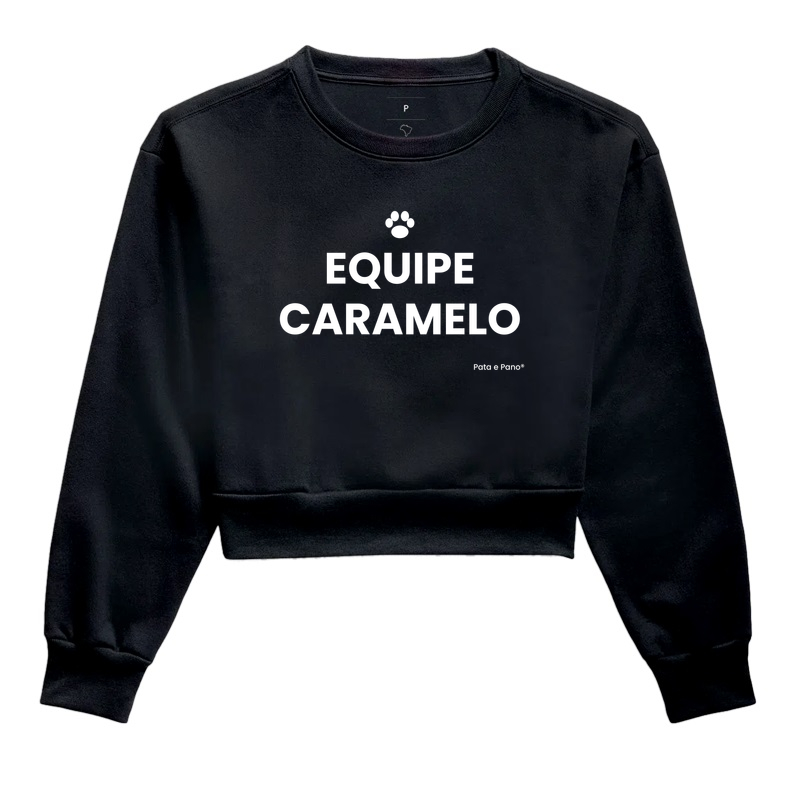 CAMISETA EQUIPE CARAMELO - Cropped Moletom