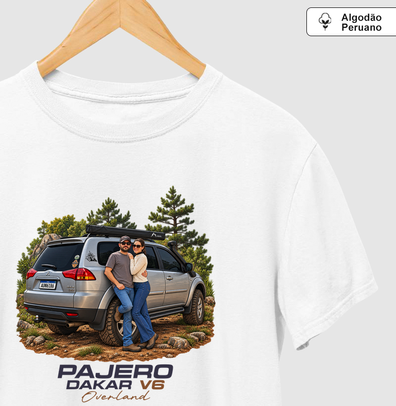 Pajero Dakar V6 - Casal - Camiseta Algodão Peruano