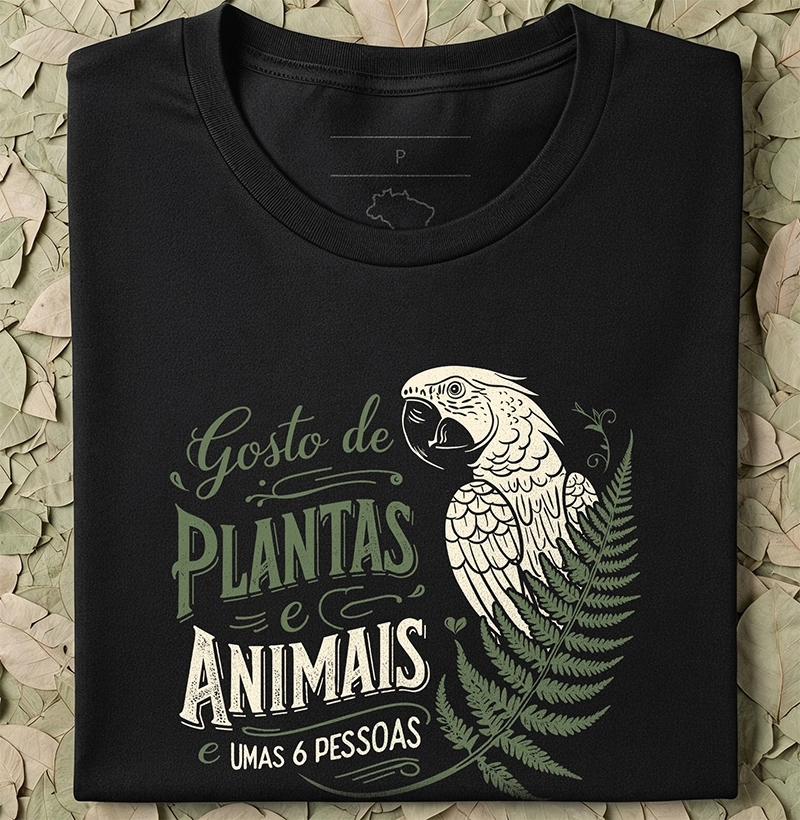 Gosto de plantas e animais, e umas 6 pessoas