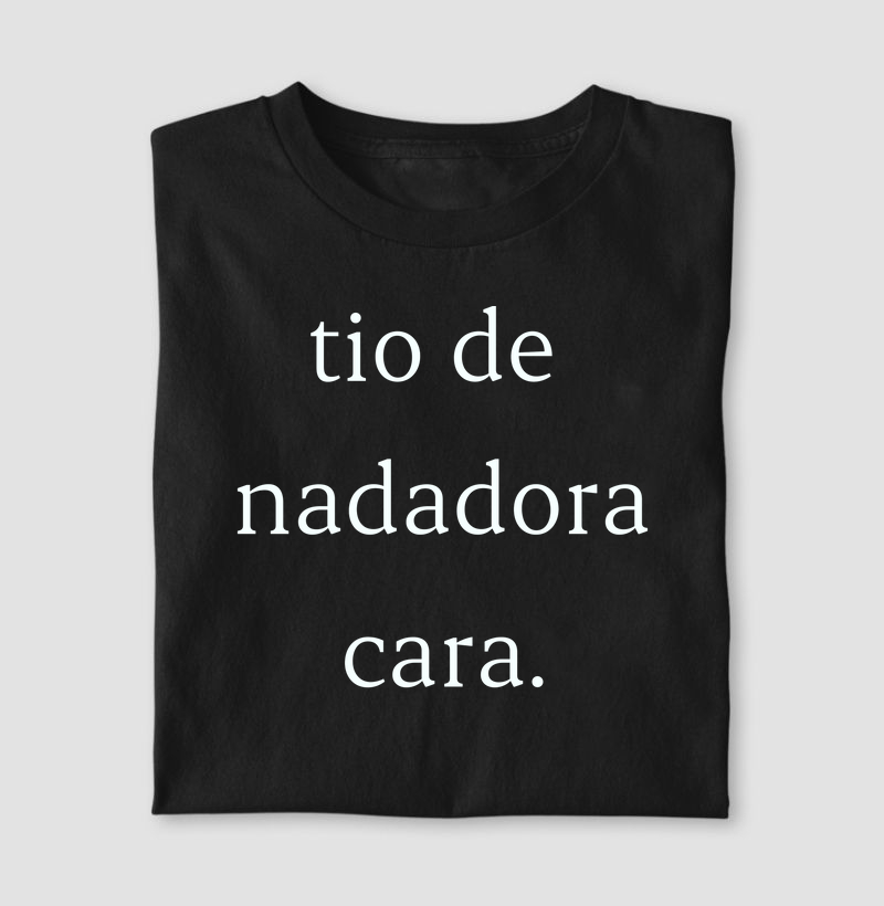 Tio de nadadora cara