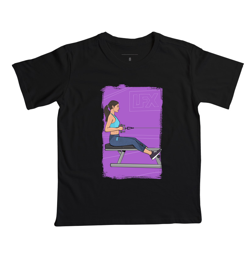 Mulher fazendo Remada sentada 