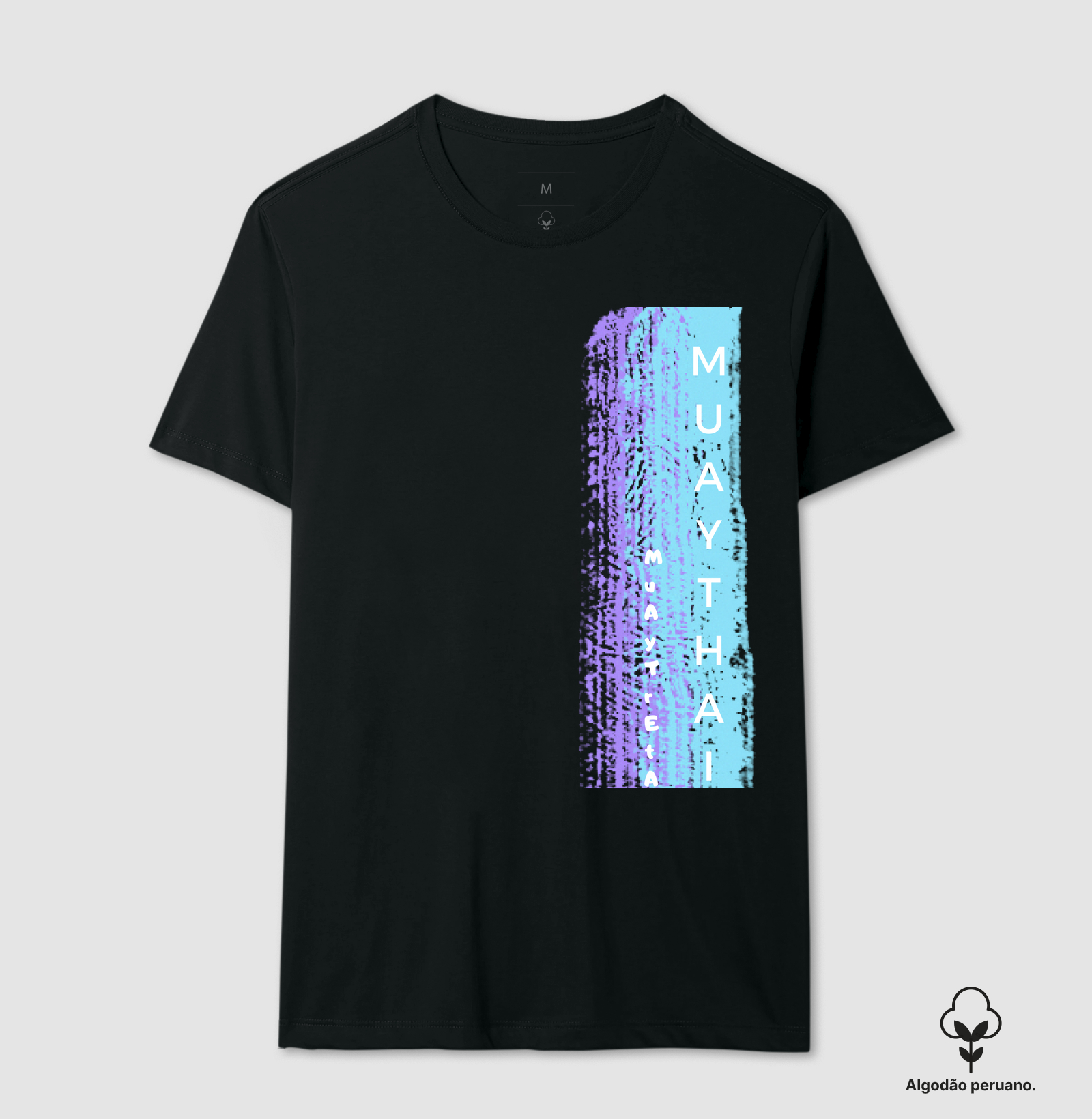 Muay Thai faixa vertical azul e roxo