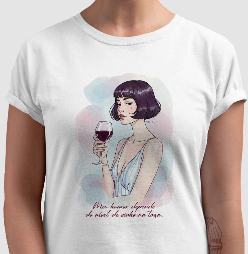 Meu humor dependo do nível de vinho na taça.