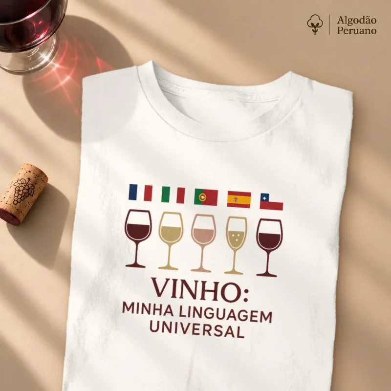 Camiseta Vinho: Minha Linguagem Universal