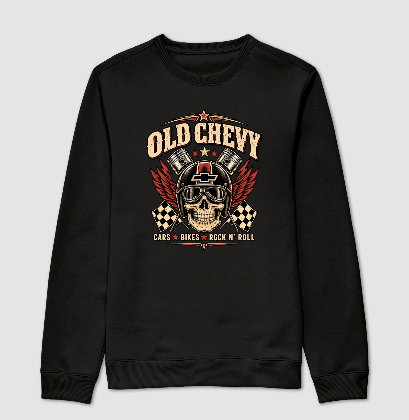 Ride or Die | Steel & Wheels - Old Chevy - Suéter Moletom