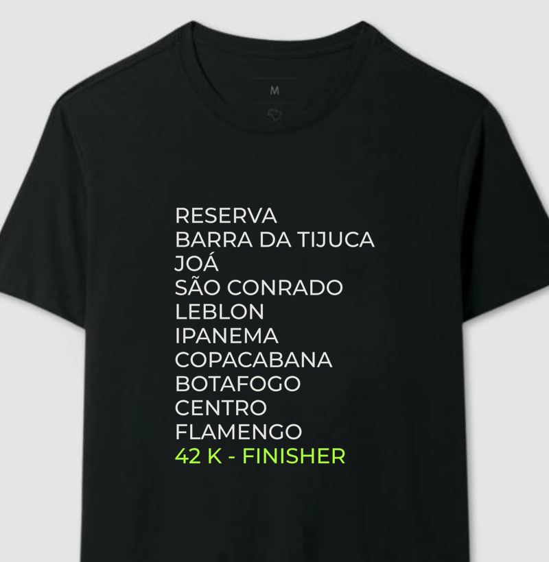 Camiseta Maratona - Percurso Maratona Rio 26