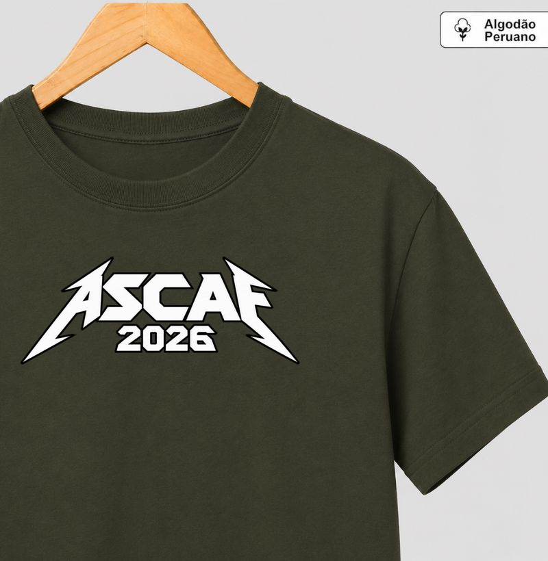ASCAF 2026 Branco - Camiseta Algodão Peruano