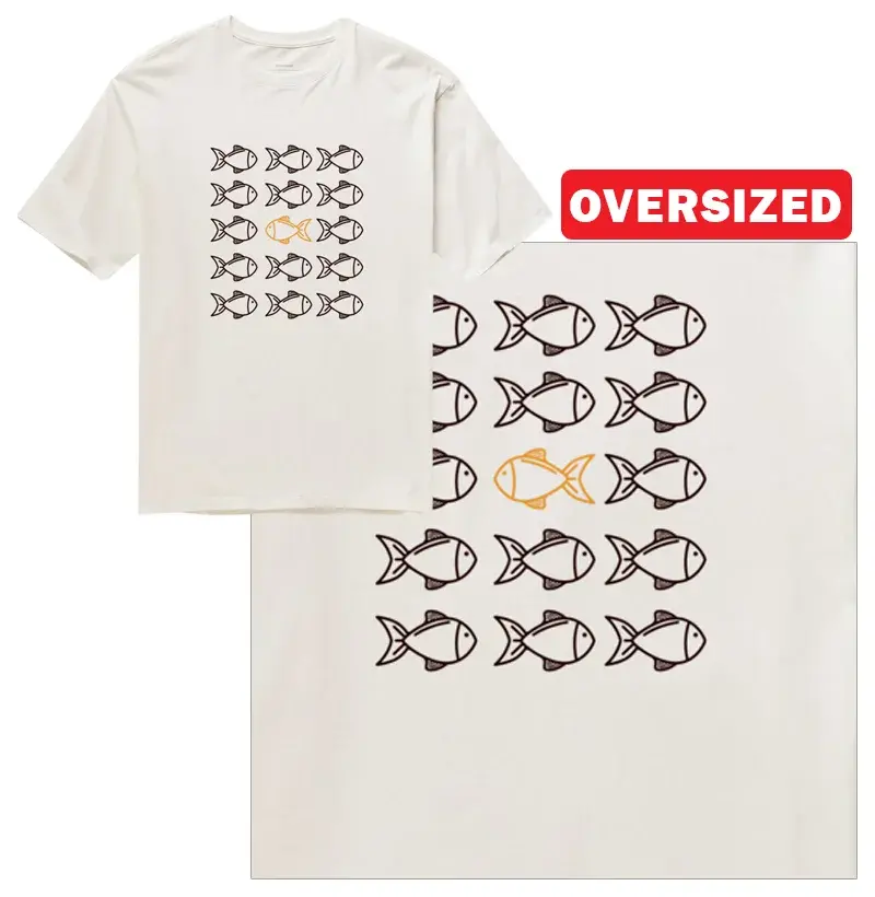 Peixes Nadar Contra Corrente - Oversized