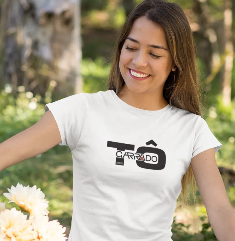 T-Shirt Feminina Branca - Tô Garrado